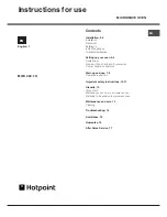 Hotpoint MWX 222.1 K Instructions For Use Manual предпросмотр