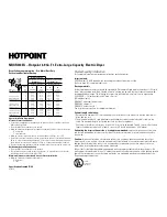 Предварительный просмотр 2 страницы Hotpoint NBXR333EG Dimension Manual