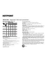 Preview for 2 page of Hotpoint NBXR463GBWW Dimension Manual