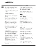 Preview for 2 page of Hotpoint NCD 191 I Operating Instructions Manual