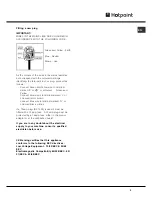 Preview for 3 page of Hotpoint NCD 191 I Operating Instructions Manual