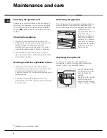 Предварительный просмотр 6 страницы Hotpoint NCD 191 I Operating Instructions Manual