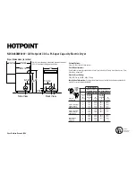 Предварительный просмотр 1 страницы Hotpoint NJSR453EWWW Installation Information