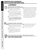 Preview for 4 page of Hotpoint NLL113 Owner'S Manual And Installation Instructions