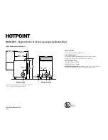 Предварительный просмотр 1 страницы Hotpoint NVLR333EECC Dimension Manual