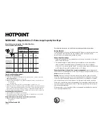 Предварительный просмотр 2 страницы Hotpoint NVLR333GECC Dimension Manual