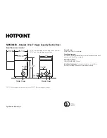 Preview for 1 page of Hotpoint NWSR483EB Datasheet