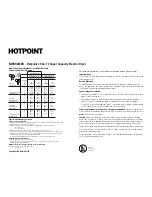 Preview for 2 page of Hotpoint NWSR483EB Datasheet