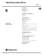 Предварительный просмотр 1 страницы Hotpoint OS 897D P IX/HP Operating Instructions Manual