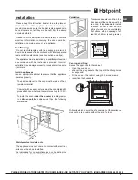 Предварительный просмотр 5 страницы Hotpoint OSHS89ED Operating Instructions Manual