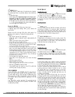 Предварительный просмотр 11 страницы Hotpoint OSHS89ED Operating Instructions Manual