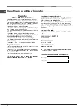 Preview for 10 page of Hotpoint PAN 642 IX/H Operating Instructions Manual