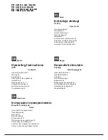 Preview for 1 page of Hotpoint PK 640 R GH /HA Operating Instructions Manual