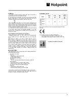 Предварительный просмотр 9 страницы Hotpoint PSLCSE 65F AS X Instructions For Use Manual