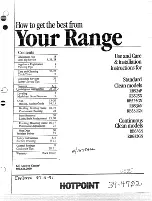 Preview for 1 page of Hotpoint RB524P Use And Care And Installation Instructions