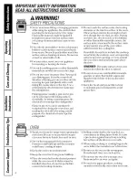 Preview for 4 page of Hotpoint RB787BC2BB and Owner'S Manual And Installation Instructions