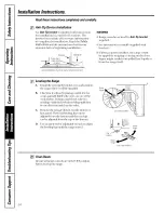 Preview for 34 page of Hotpoint RB787BC2BB and Owner'S Manual And Installation Instructions