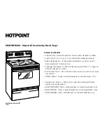 Preview for 2 page of Hotpoint RB787BHBB - 30" Electric Range Dimension Manual