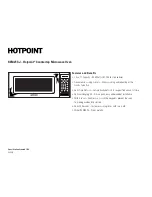 Preview for 2 page of Hotpoint REM25SJ - 1.0 cu. Ft. Countertop Microwave Oven Dimension Manual