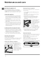 Предварительный просмотр 6 страницы Hotpoint RF175BG Operating Instructions Manual