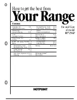 Preview for 1 page of Hotpoint RF725GP Use And Care Manual