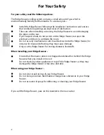 Предварительный просмотр 2 страницы Hotpoint RFA06 Instructions For Installation & Use