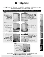 Preview for 1 page of Hotpoint RFA08 Instructions For Installation And Use Manual