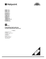 Hotpoint RFFM 15 Series Operating Instructions Manual preview