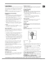 Предварительный просмотр 5 страницы Hotpoint RFFM 15 Series Operating Instructions Manual