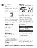 Предварительный просмотр 6 страницы Hotpoint RFFM 15 Series Operating Instructions Manual