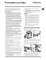 Предварительный просмотр 7 страницы Hotpoint RG 864 Instructions For Use Manual