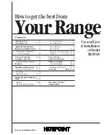 Preview for 1 page of Hotpoint RGB506 Use & Installation Manual