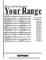 Hotpoint RGB508 Use And Care & Installation preview