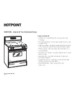 Preview for 2 page of Hotpoint RGB735WELWW Dimensions And Installation Information