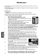 Preview for 12 page of Hotpoint RLA34 Instructions For Installation And Use Manual