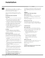 Preview for 2 page of Hotpoint RLAV21K Operating Instructions Manual