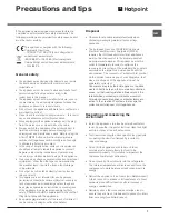 Предварительный просмотр 7 страницы Hotpoint RLAV21K Operating Instructions Manual