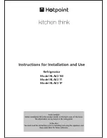 Hotpoint RLAV21P Instructions For Installation And Use Manual предпросмотр