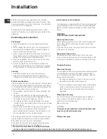 Preview for 2 page of Hotpoint RLFM 1 Series Operating Instructions Manual