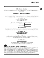 Preview for 11 page of Hotpoint RLFM 1 Series Operating Instructions Manual