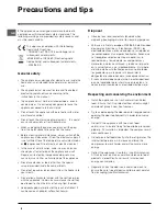 Preview for 8 page of Hotpoint RTA 42 Operating Instructions Manual