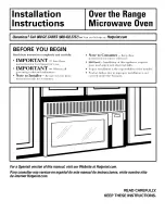 Hotpoint RVM1435BJ01 Installation Insrtuctions предпросмотр