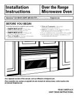 Preview for 1 page of Hotpoint RVM1435BK01 Installation Insrtuctions