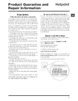 Preview for 17 page of Hotpoint RZ 1066 B Instructions For Use Manual