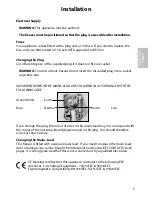 Предварительный просмотр 5 страницы Hotpoint RZA31 Instructions For Installation And Use Manual