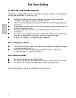 Preview for 2 page of Hotpoint RZA51 Instructions For Installation And Use Manual