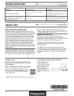 Предварительный просмотр 8 страницы Hotpoint SA4844CIX Daily Reference Manual