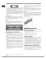 Preview for 22 page of Hotpoint SBL series NF Operating Instructions Manual