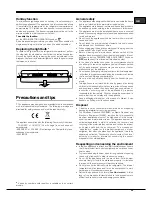 Preview for 23 page of Hotpoint SBL series NF Operating Instructions Manual