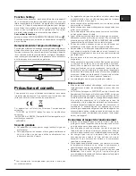 Preview for 27 page of Hotpoint SBL series NF Operating Instructions Manual